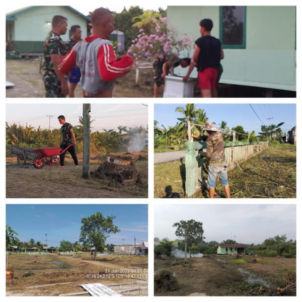 Danramil 04/Kdr Kapten Arh Sugiyono Memimpin Goro Di Makoramil 04/Kdr