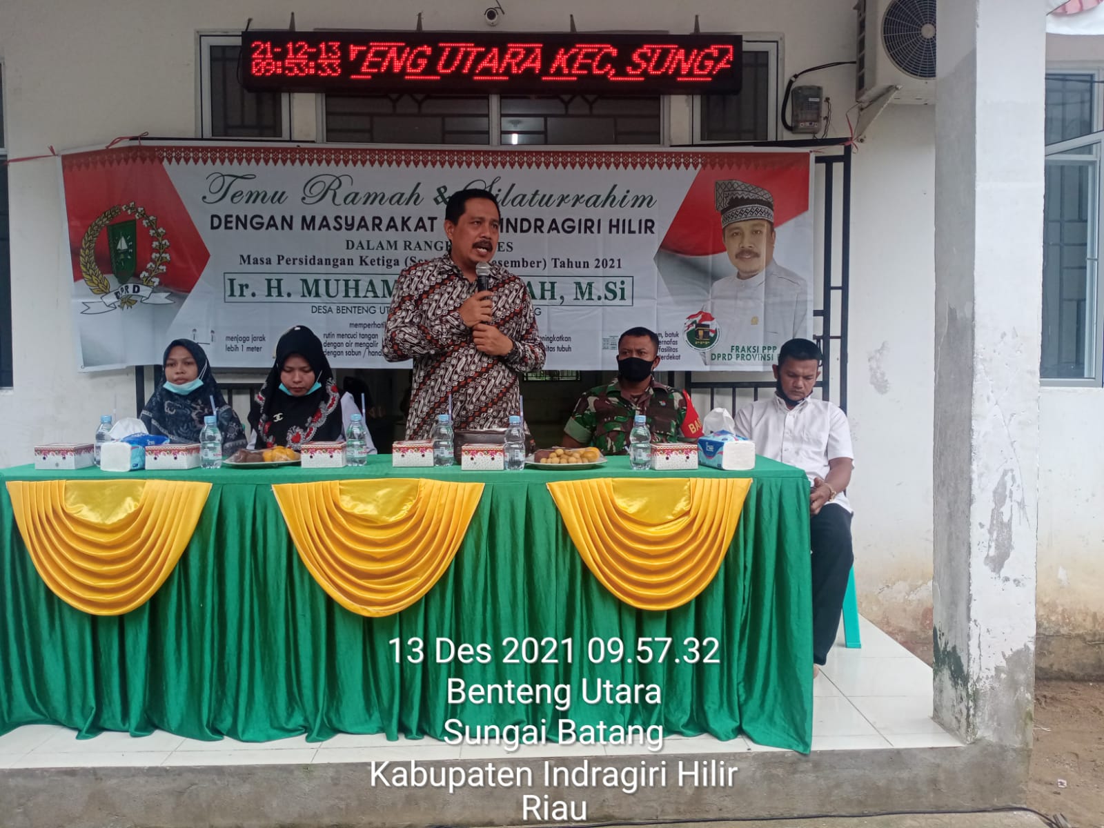 Babinsa Koramil 07/Reteh Hadiri Reses Anggota DPRD Riau di Desa Benteng Utara
