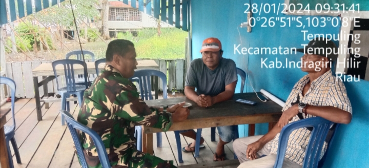 Babinsa di Koramil 03/Tpl Serka Nuryadi Rutin Sambangi Desa Binaan