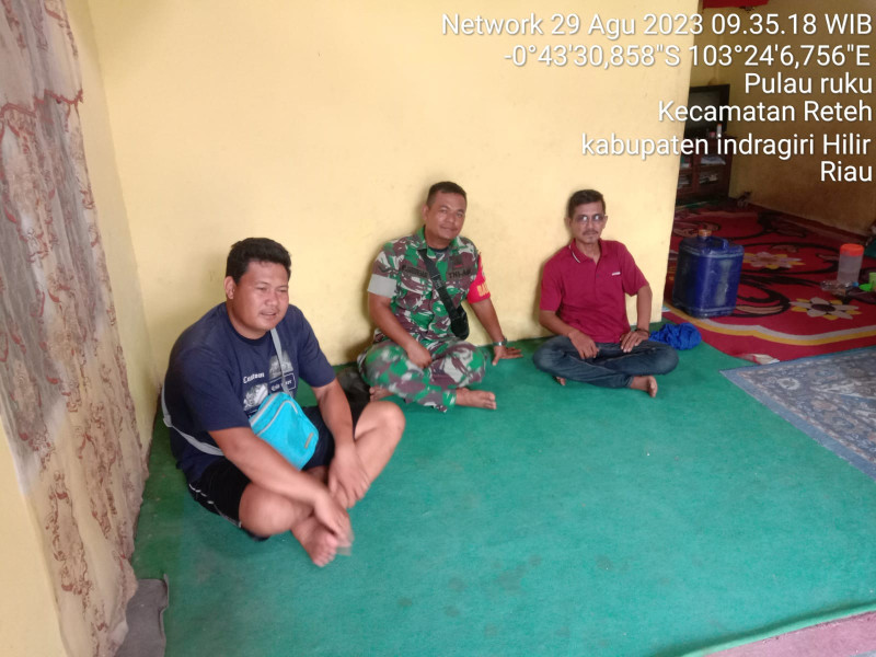 Koramil 07/Reteh Berikan Informasi dan Melihat Langsung Perkembangan di Binaan