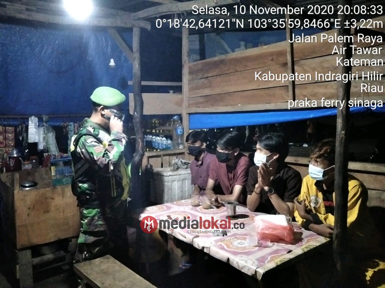 Babinsa Koramil 06/Kateman Ingatkan Warga Tagaraja Terkait Protkes 