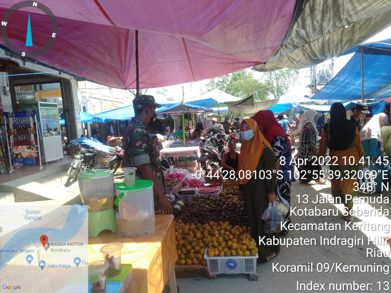 Babinsa Serka Harianto Malau Tegakkan Protkes di Kotabaru Seberida