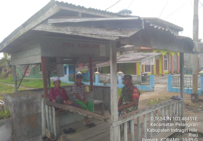 Koramil 10/Pelangiran Ingatkan Pentingnya Menjaga Keamanan dan Ketertiban Di Wilayah Binaan