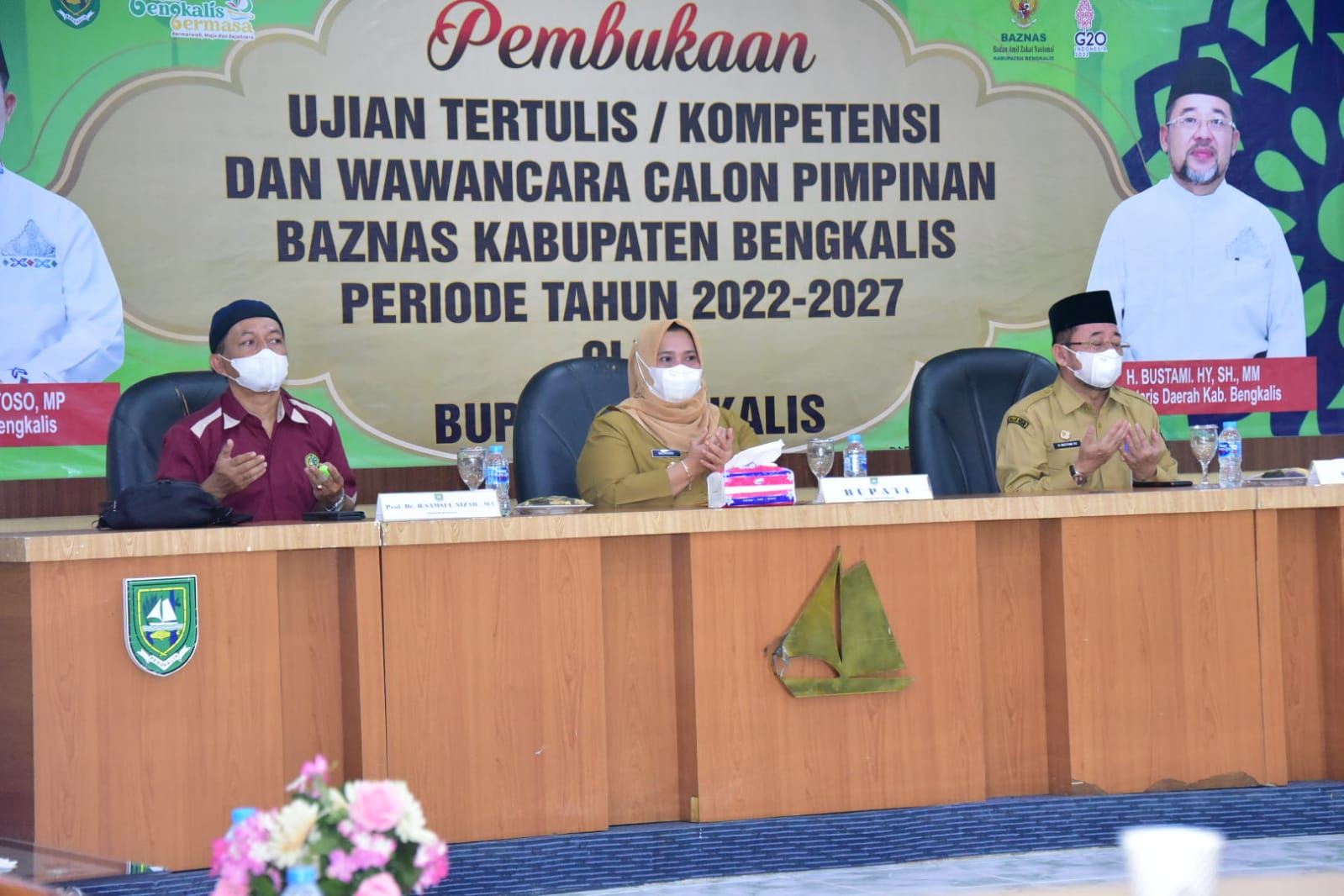 Bupati Kasmarni Buka Tes Capim Baznas Kabupaten Bengkalis Periode 2022-2027