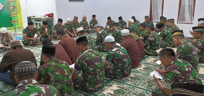 Peringati HUT TNI ke-73 dan Hari Kesaktian Pancasila, Kodim 0314/Inhil Gelar Do'a Bersama