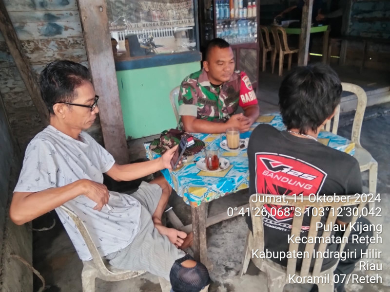 Bersama Masyarakat, Koramil 07/Reteh Wujudkan Pemilukada Damai 2024