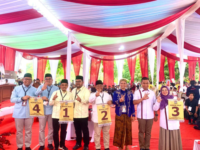 KPU Kampar Gelar Pencabutan Nomor Urut Paslon Bupati dan Wakil Bupati