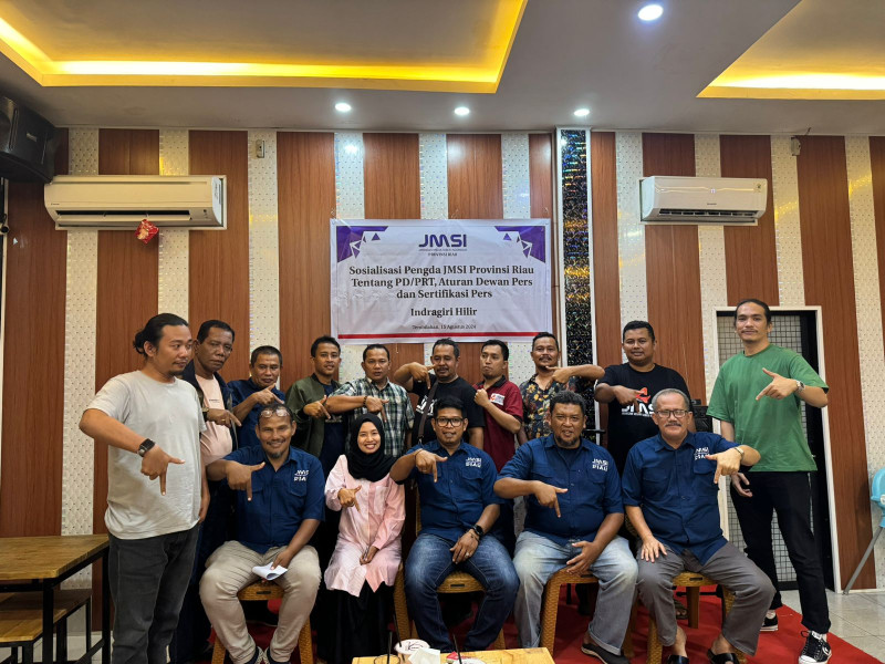 Visitasi di Tembilahan, JMSI Riau Ingatkan Anggota Untuk Daftar Sertifikat Barcode