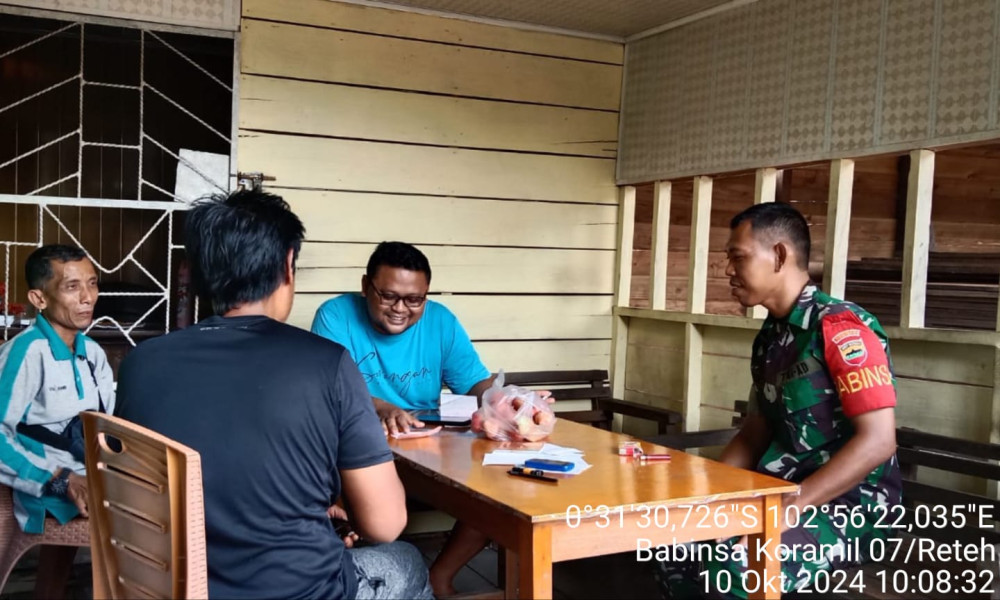 Tingkatkan Silaturahmi Antara Koramil 07/Reteh Dengan Warga Melalui Komunikasi Sosial
