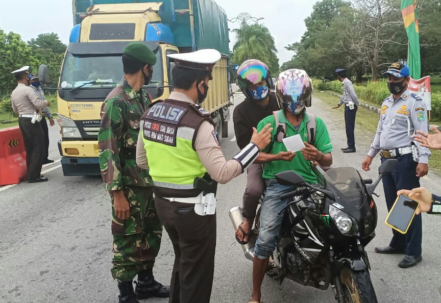 Aparat Gabungan Siak Gelar Operasi Yustisi Penegakan Prokes