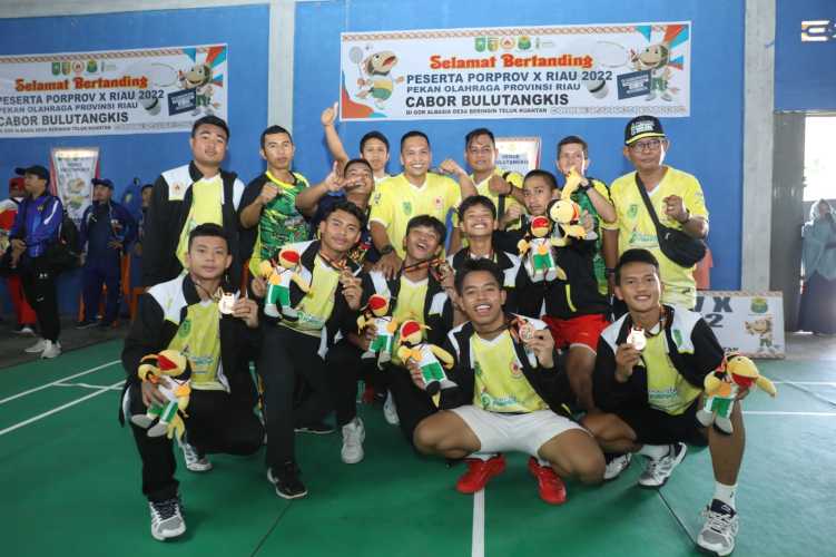 Raih Lima Medali Porprov X Riau, Tim Bulutangkis Inhil Diguyur Bonus Rp. 300 Juta Lebih