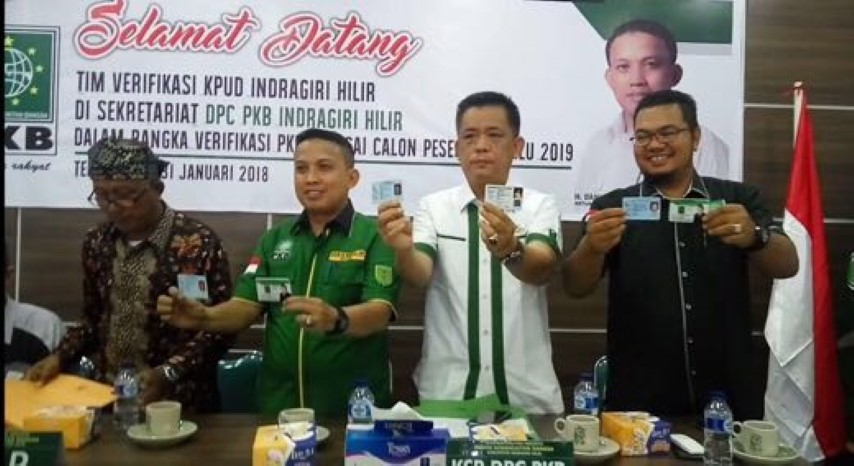 Datangi Kantor PKB Inhil, Tim Verifikasi KPUD Disambut Langsung Oleh Dani M Nursalam 