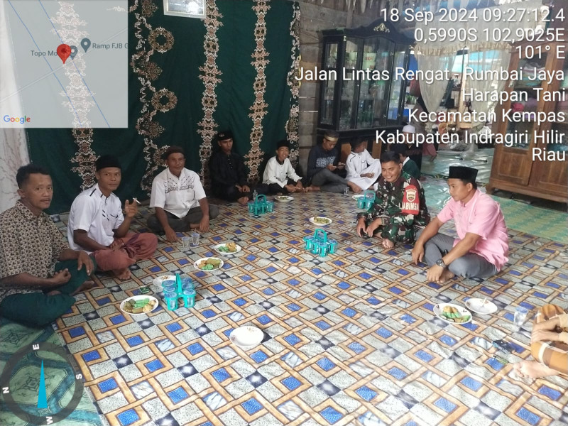 Babinsa 03/Tpl Kopda Jalaludin Hadiri Acara Syukuran Warga Desa Binaan