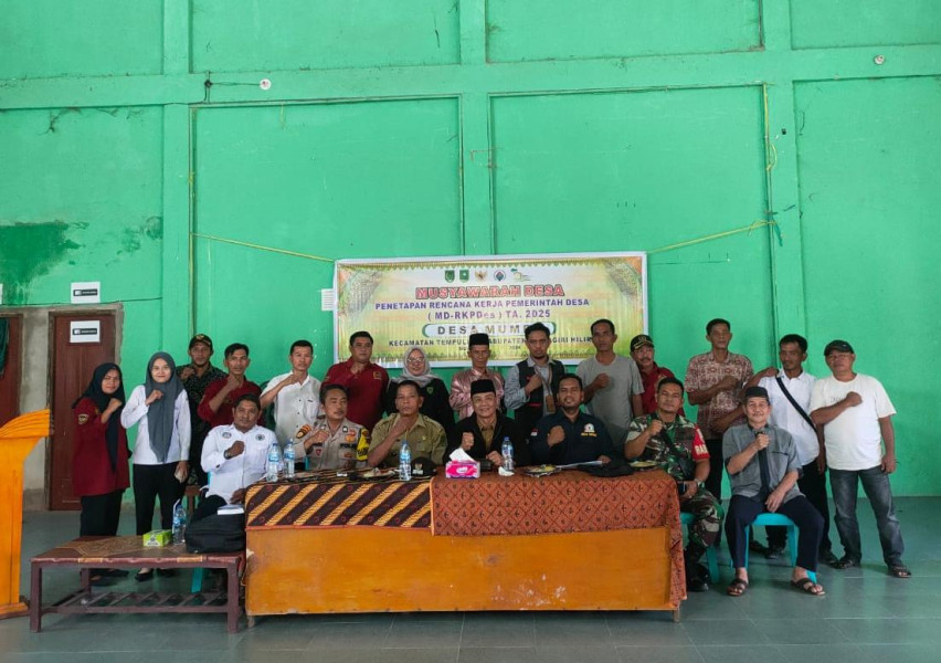 Babinsa 03/Tpl Hadiri Rapat Musdes Dalam Rangka Rencana Kerja Pemerintah Desa