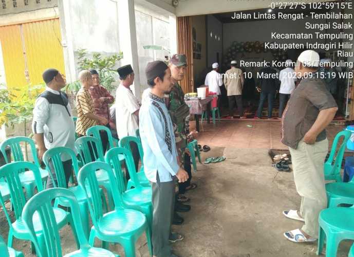 Babinsa 03/Tpl Sertu Paryono Hadiri Acara Syukuran Warga