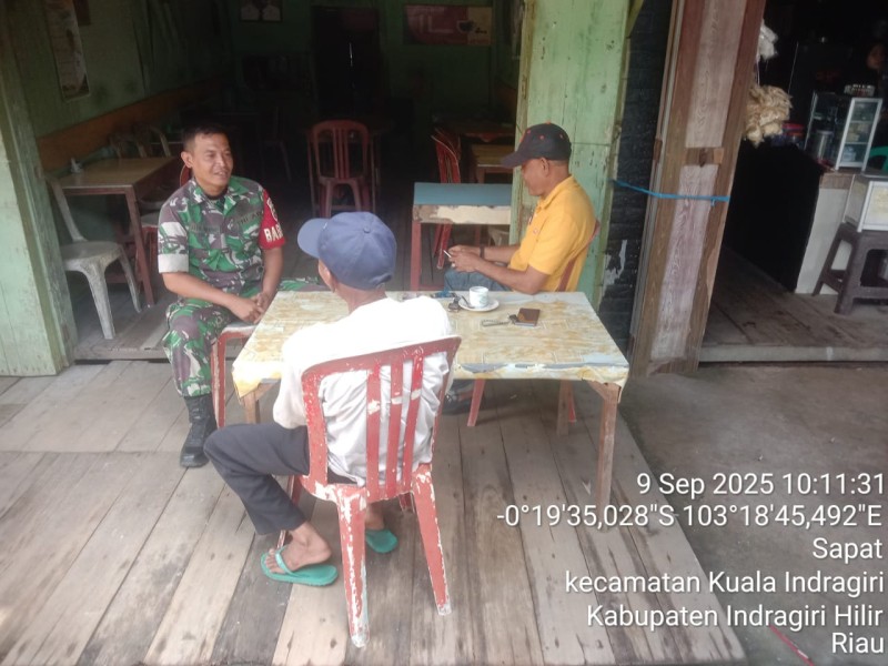 Babinsa Serda Ali B. Harahap: Komsos untuk Meningkatkan Jiwa dan Budi Pekerti Luhur Pancasila