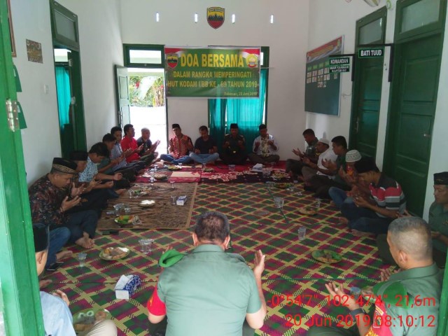Sempena HUT Kodam I/BB ke-69, Koramil 09/Kemuning Gelar Do'a Bersama