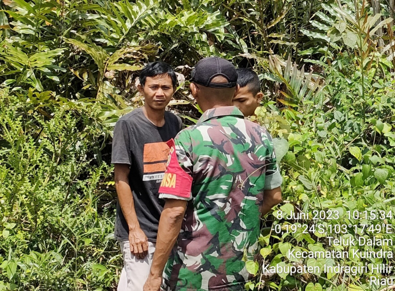 Babinsa Koramil 04/Kuindra Lakukan Tindakan Cepat Guna Antisipasi Karhutla