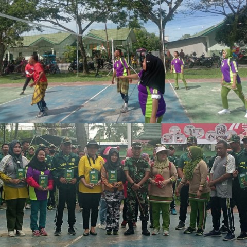 Koramil 03/Tempuling Sabet Juara 2 Dalam Perlombaan Volly Yang Digelar Kodim 0314/Inhil