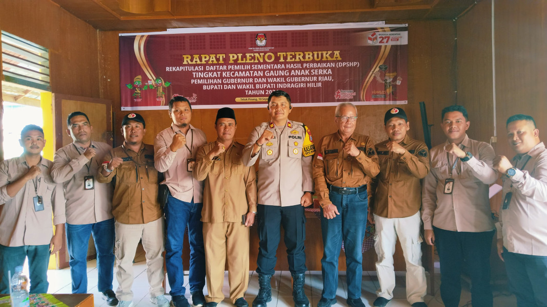 Panwaslu Kecamatan Gaung Anak Serka Hadiri Rapat Pleno Terbuka Rekapitulasi Daftar Pemilih Hasil Perbaikan DPSHP