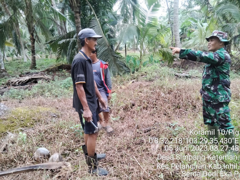 Guna Antisipasi Karhutla, Babinsa Koramil 10/Pelangiran Laksanakan Patroli Karhutla