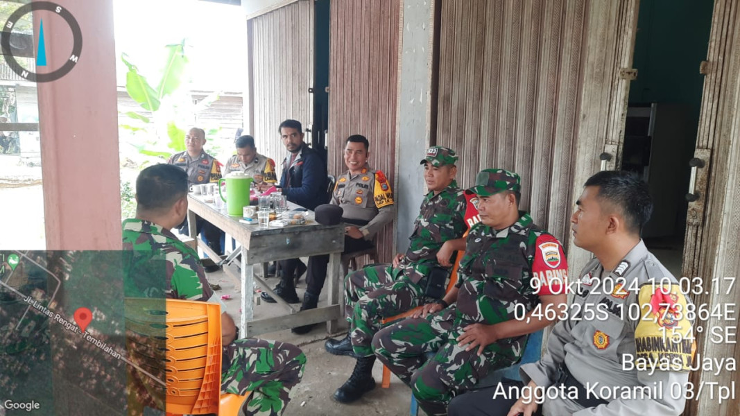 Sinergitas Bersama Polri, Koramil 03/Tempuling Lakukan Pengamanan Kampanye