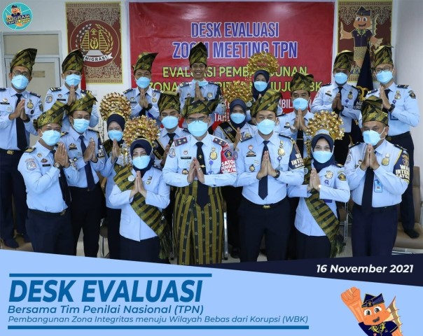 Imigrasi Tembilahan Ikuti Desk Evaluasi Zona Integritas Bersama Tim Penilai Nasional