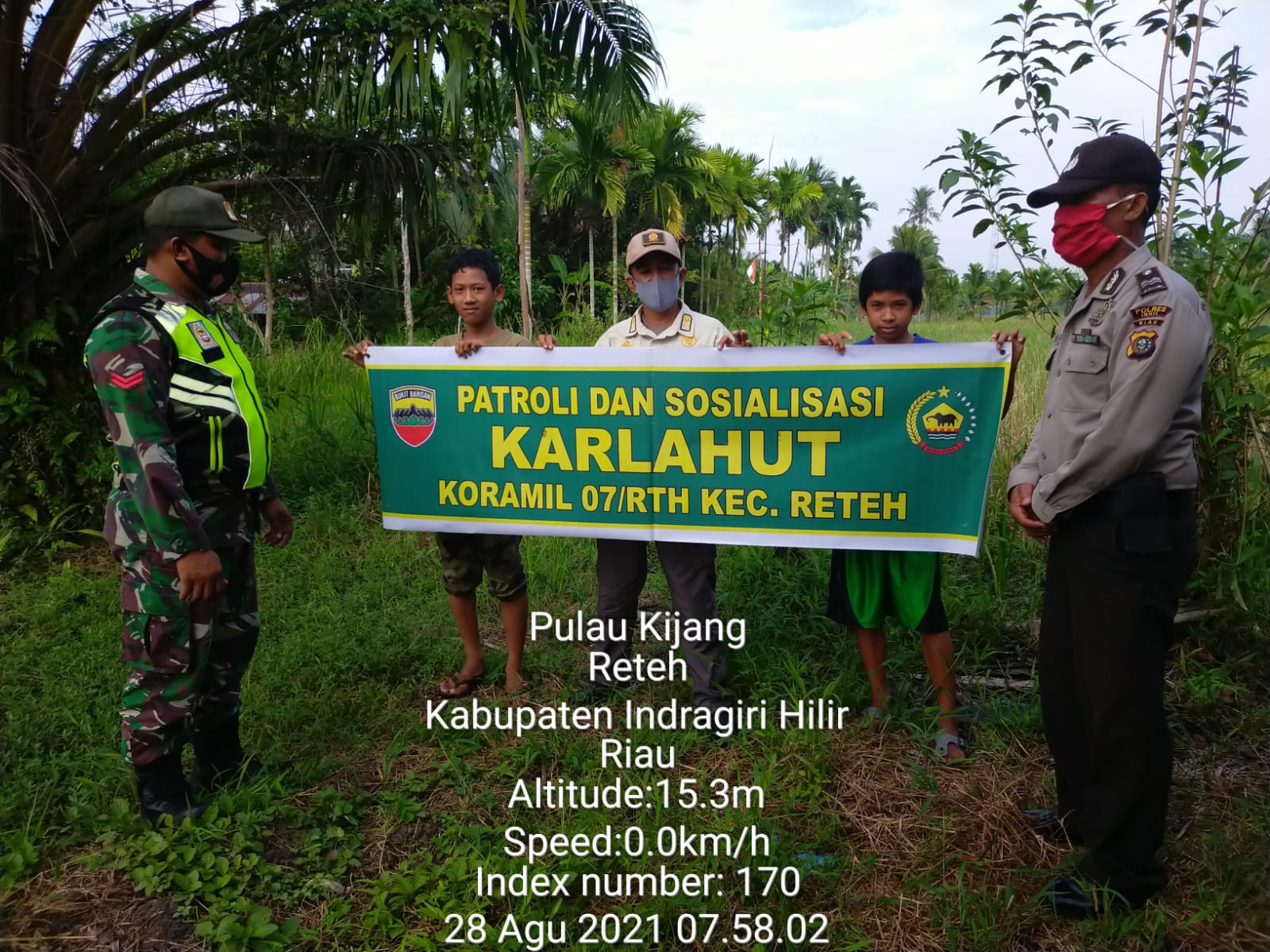 Cegah Karhutla, Kopda Joko bersama Aparat Terkait Lakukan Patroli