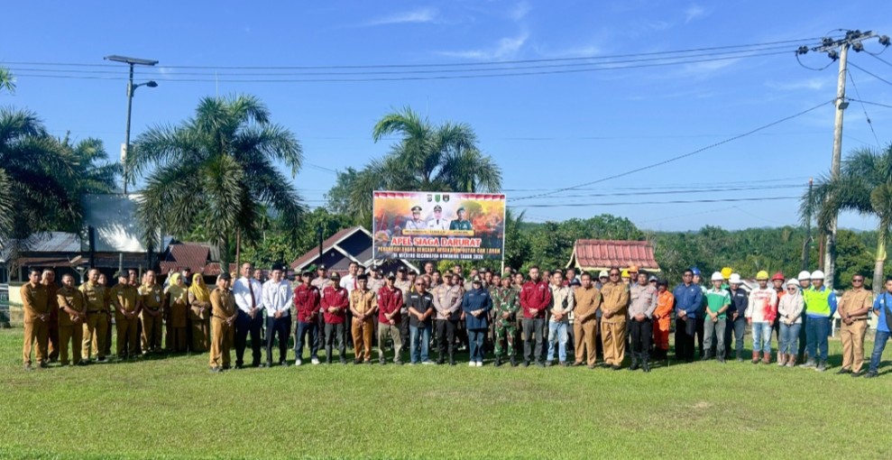 Pemerintah, TNI-Polri dan Warga Satukan Langkah Cegah Kebakaran Lahan di Kecamatan Kemuning