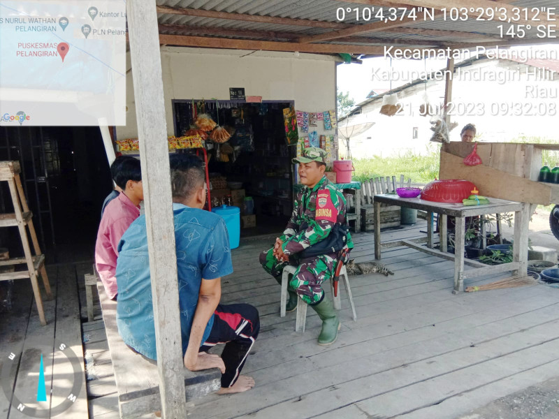 Jalin Silaturahmi, Babinsa Koramil 10/Pelangiran Tetap Jaga Kekompakan di Wilayah