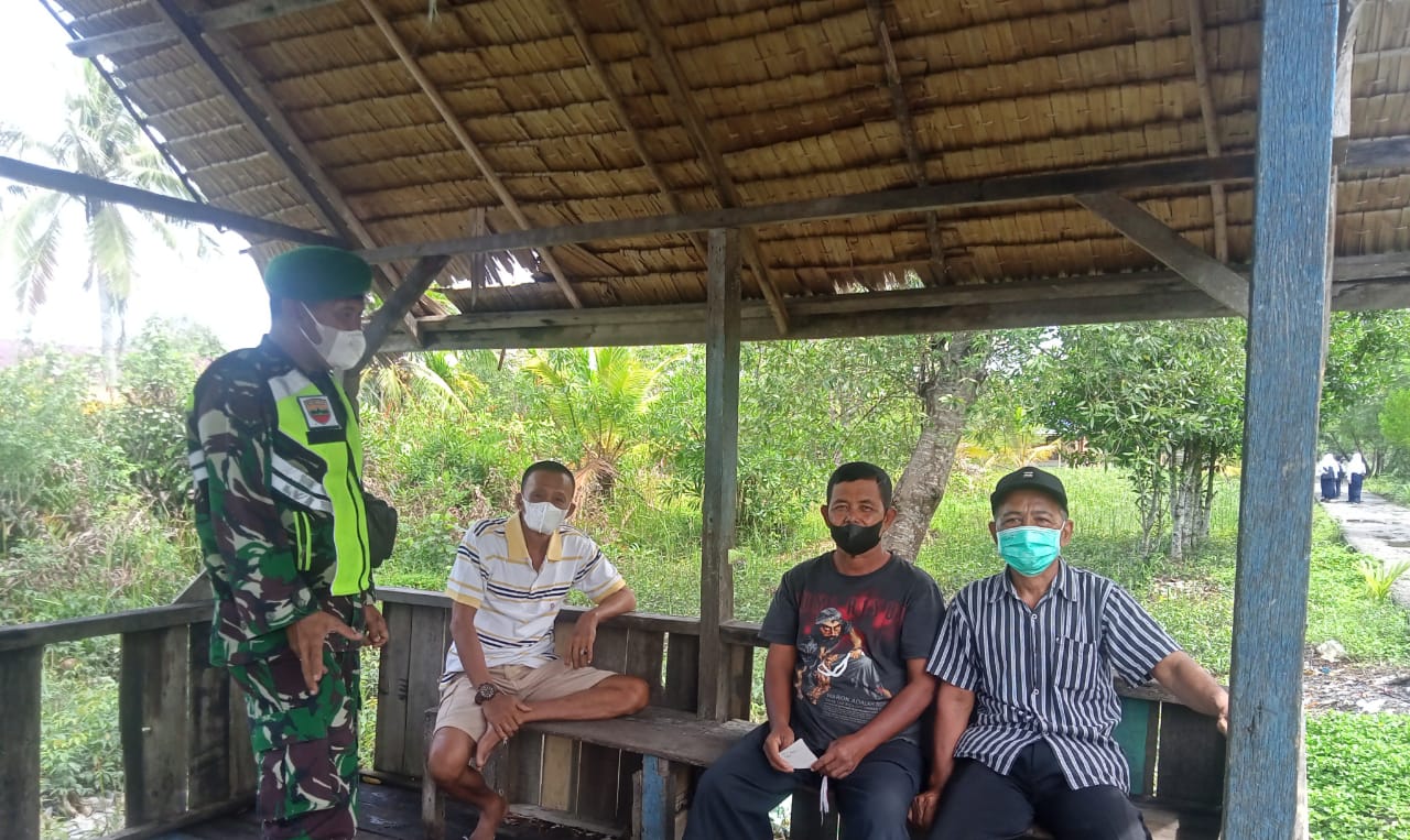 Penegakan Disiplin Prokes Oleh Koramil 04/Kuindra Guna Mencegah Covid-19