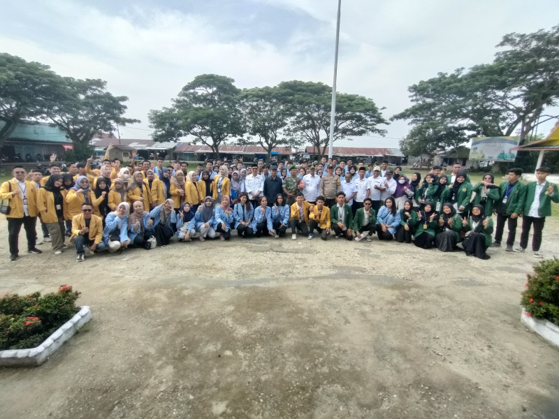 Anggota 03/Tpl Hadiri Apel Bersama Tiga Pilar Dan Mahasiswa Mahasiswi KKN Di Kecamatan Tempuling