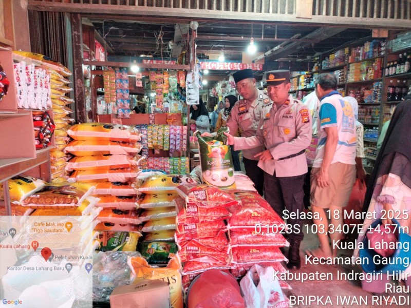 Polsek Gaung Lakukan Monitoring Panic Buying dan Pengawasan Penimbunan Bahan Pokok