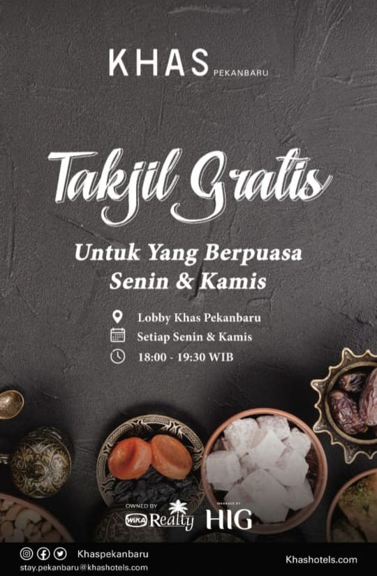 Ada Takjil di Khas Pekanbaru Hari Ini, Gratis untuk yang Puasa Senin Kamis