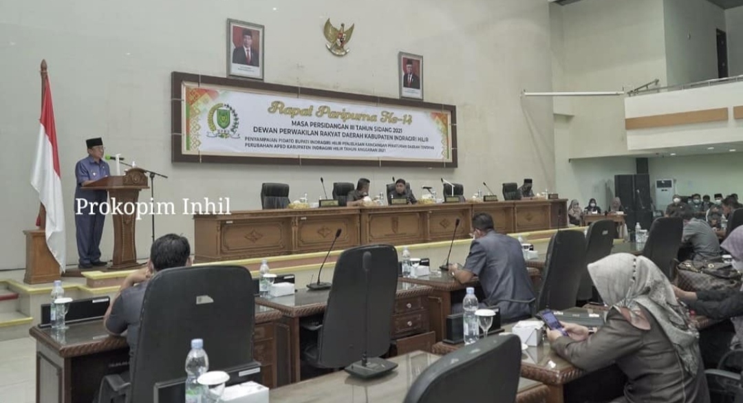 DPRD Inhil Laksanakan Paripurna ke-14 Masa Sidang III Tahun 2021