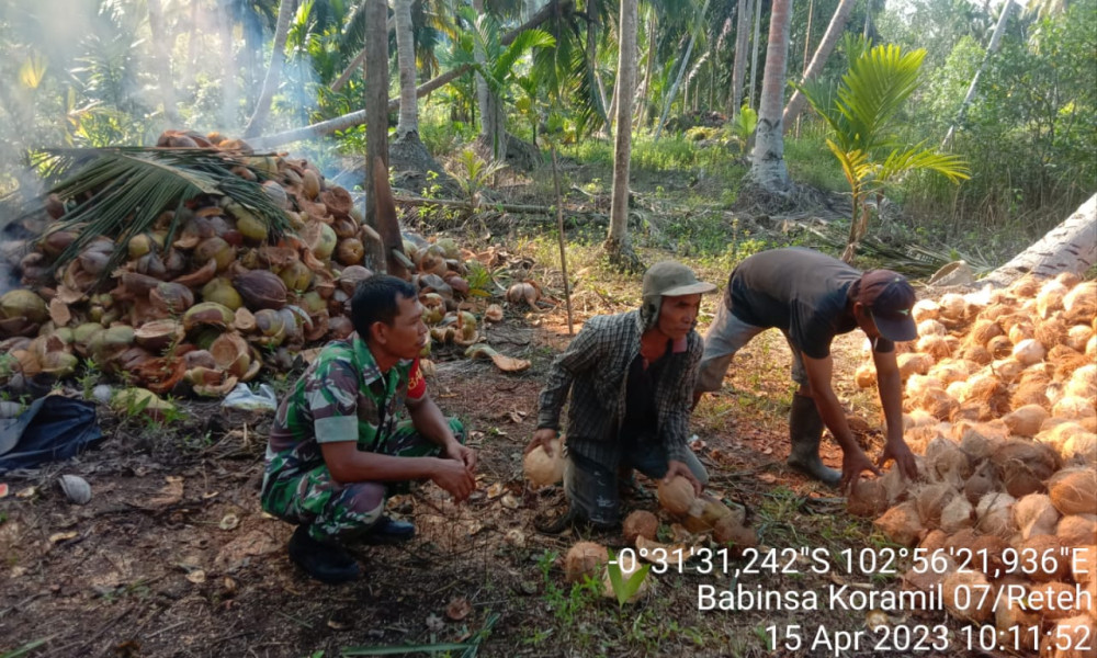 Koramil 07/Reteh Sertu Yadi Yanto Ingatkan Jaga Keamanan dan Kerjasama Antar Sesama