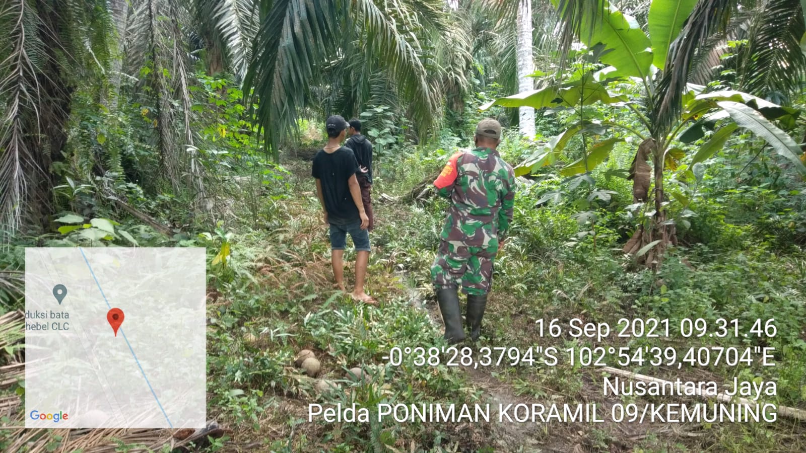 Patroli Karhutla di Nusantara Jaya, Ini Pesan Babinsa Koramil 09/Kemuning