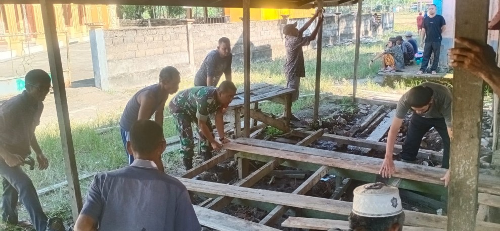 Satgas TMMD ke-123 Percepat Pembangunan RLTH Di Desa Mumpa Kecamatan Tempuling