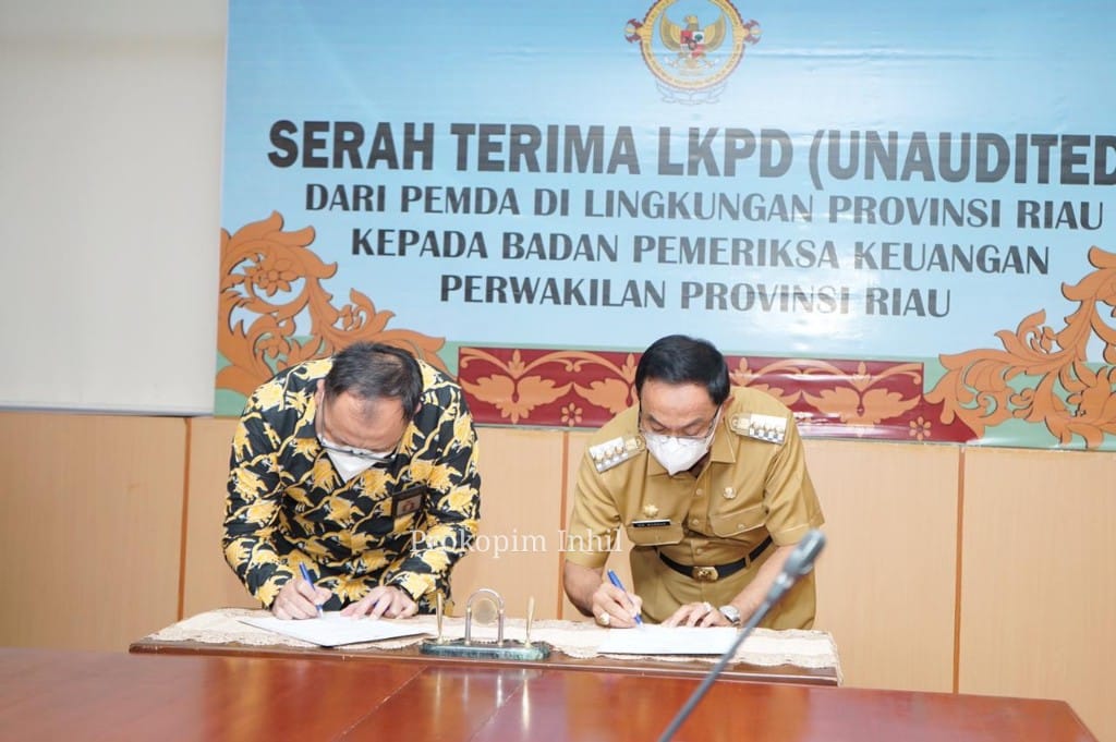 BPK RI Riau Terima LKPD Tahun Anggaran 2020 dari Pemkab Inhil