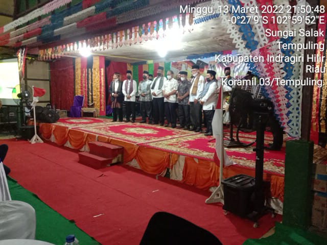 Danramil 03/Tempuling Hadiri Pelantikan Pengurus Ikatan Keluarga Minang Riau Kecamatan Tempuling