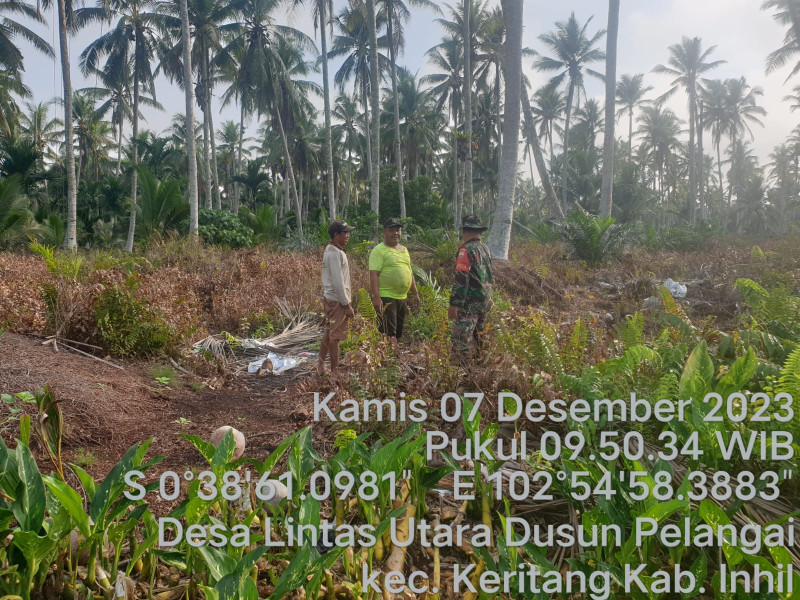 Babinsa Koramil 09/Kemuning Berupaya Lakukan Pencegahan Lahan dan Hutan Agar Terhindar Dari Kebakaran