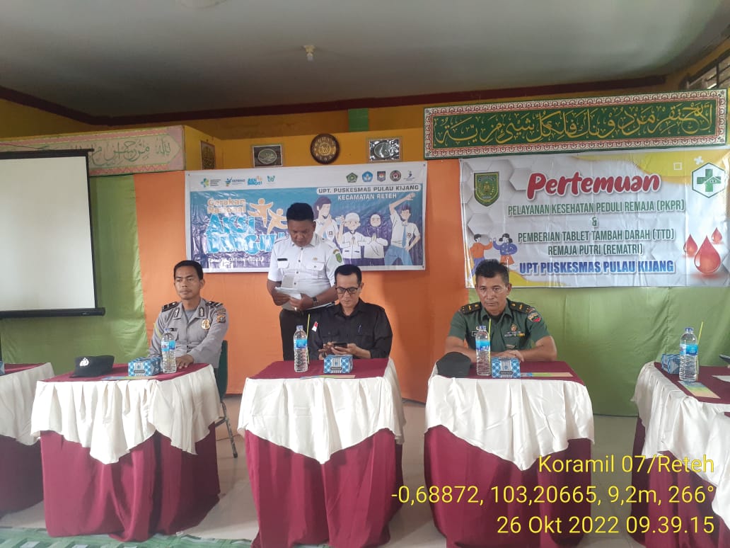 Dalam Rangka Memperingati Hari Kesehatan Nasional, Danramil 07/Reteh Mengikuti Aksi Bergizi UPT Puskesmas