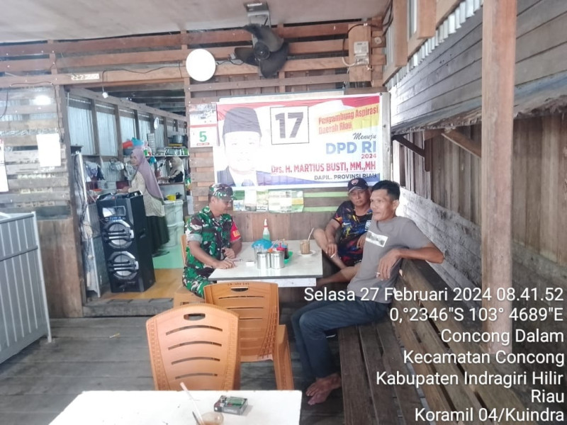 Ciptakan Kebersamaan, Babinsa Koramil 04/Kuindra Jaga Silaturahmi Antar Sesama