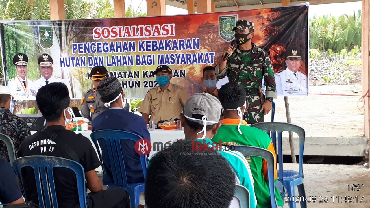 Peringatkan Larangan Membakar Hutan dan Lahan, Danramil 06/Kateman Tegaskan Hal ini
