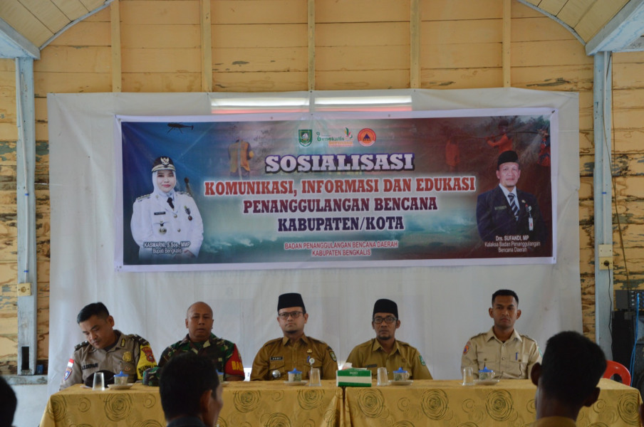 BPBD Bengkalis Gelar Sosialisasi Komunikasi, Informasi dan Edukasi Penanggulangan Bencana Di Kembung Luar