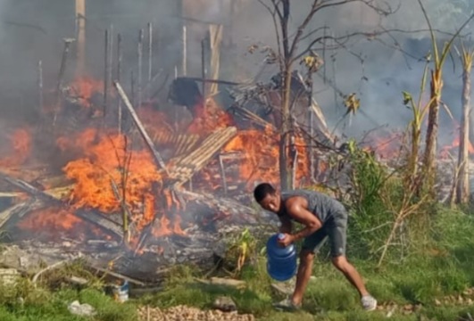 Kebakaran di Pengalihan Keritang, Kadis DPKP Inhil: Ada 3 Unit Rumah yang Hangus