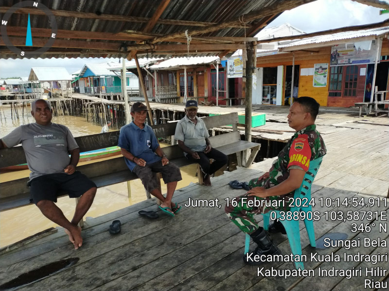 Agar Terhindar Dari Wabah Penyakit, Koramil 04/Kuindra Himbau Untuk Jaga Kebersihan Lingkungan