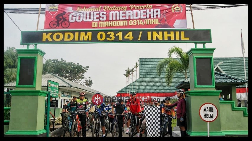 Memeriahkan HUT RI Ke -74, Kodim 0314/Inhil Gelar Kegiatan Gowes Merdeka