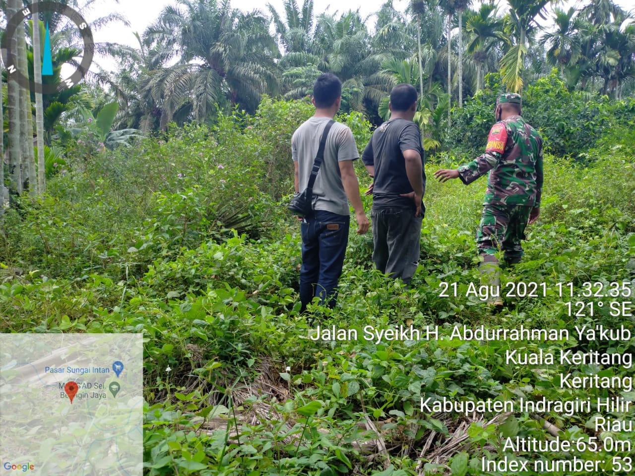 Kopda Nasrianto Lakukan Patroli Karhutla di Desa Kuala Keritang