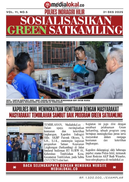 Kapolres Inhil Cek Satkamling dan Sosialisasikan Program Green Satkamling